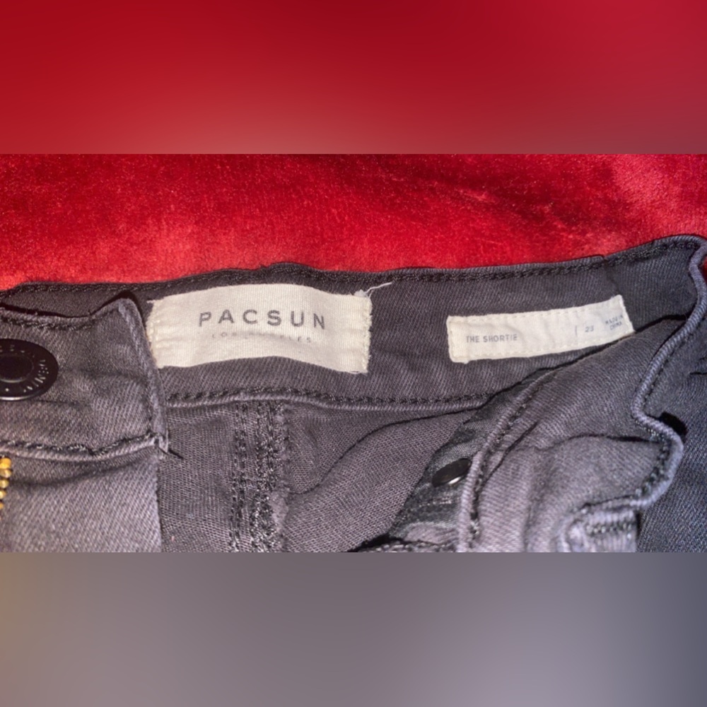 Pacsun black the shortie shorts (distressed)